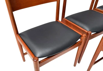 Four Mid-Century Modern Dining Room Chairs by Kurt Østervig for Sibast, 1960s